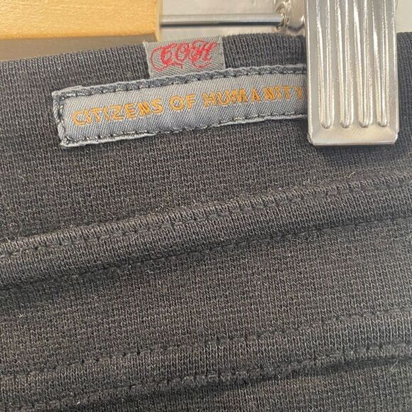 Citizens Of Humanity Tab Front Black Knit Pencil Mini Skirt - Picture 5 of 8